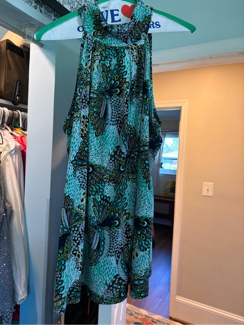 Teal Floral Halter top